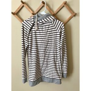 Double hood long sweater size M